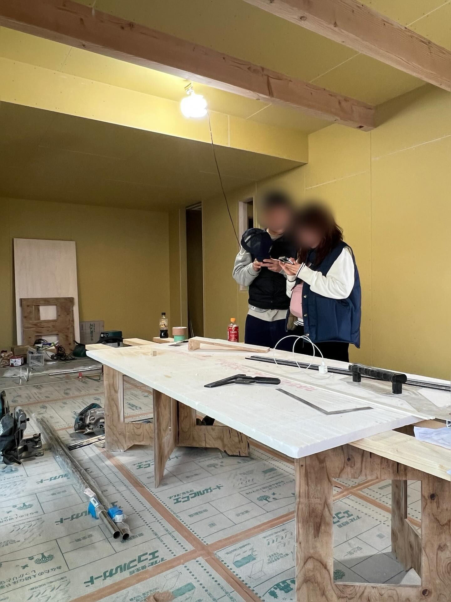 お客さんと楽しい現地打合せ